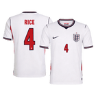 RICE #4 Inglaterra Casa Copa do Mundo Camisa 2026 Branco