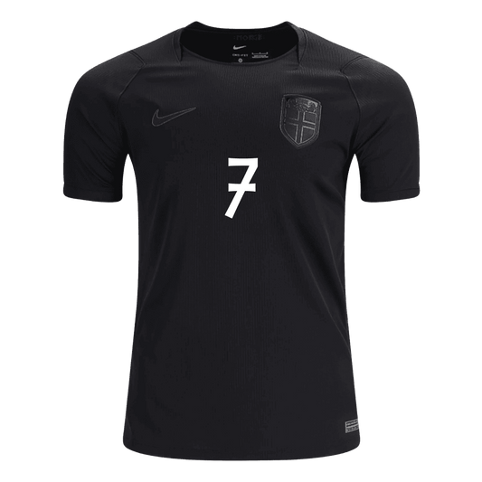 SØRLOTH #7 Noruega Fora Copa do Mundo Camisa 2026 Preto