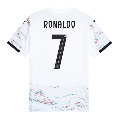 Camisola de futebol RONALDO #7 Portugal Fora de casa Camisola personalizada 2025