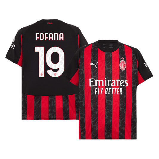 【Super Qualidade】FOFANA #19 AC Milan
 Casa Futebol Camisa 2025/26 camisola de futebol