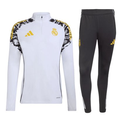 Real Madrid Infantil Zíper Moletom Conjunto (Top+Pants) 
 2025/26 Branco camisola de futebol