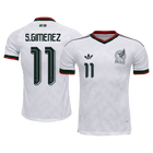 Versão do Jogador S.GIMENEZ #11 México Fora Copa do Mundo Futebol Camisas 2026 Branco