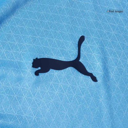Jogador REIJNDERS #4 Manchester City Casa Futebol Camisas 2025/26 Azul