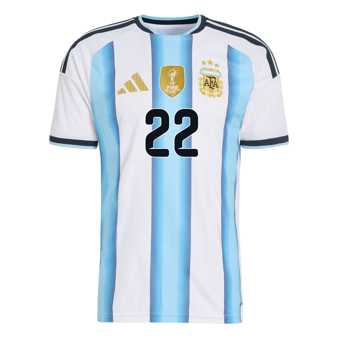Versão do Jogador L.MARTÍNEZ #22 Argentina Casa Copa do Mundo Futebol Camisas 2026 - camisola de futebol para