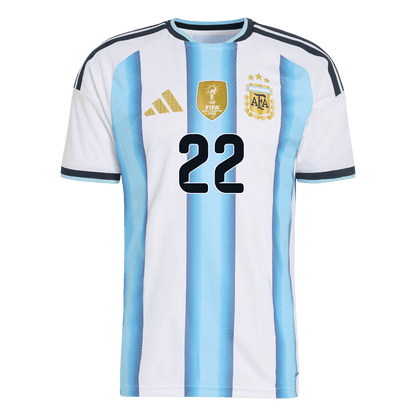 Versão do Jogador L.MARTÍNEZ #22 Argentina Casa Copa do Mundo Futebol Camisas 2026 - camisola de futebol para
