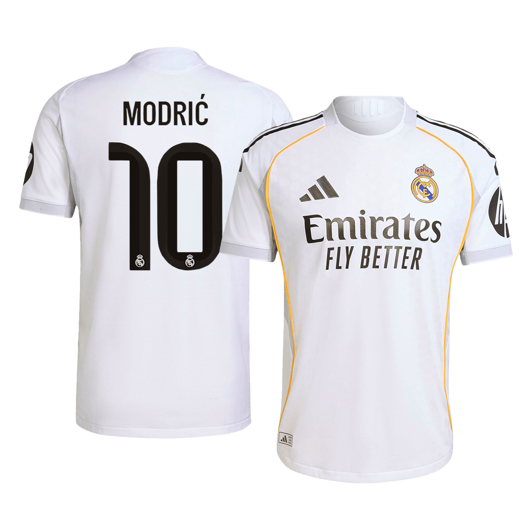 Jogador MODRIĆ #10 Real Madrid Casa Futebol Camisas 2025/26 Branco camisola de futebol