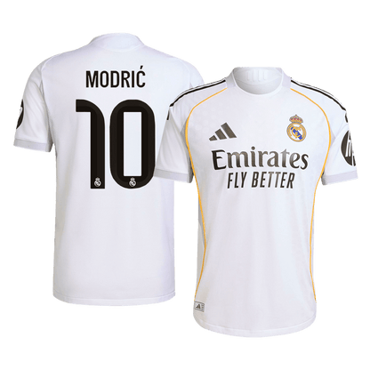 Jogador MODRIĆ #10 Real Madrid Casa Futebol Camisas 2025/26 Branco camisola de futebol