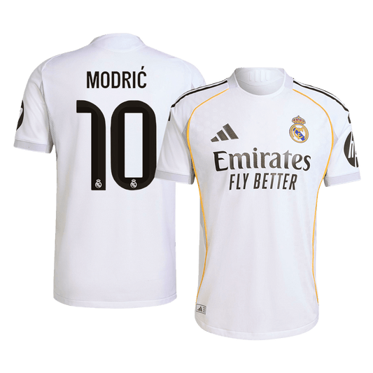 Jogador MODRIĆ #10 Real Madrid Casa Futebol Camisas 2025/26 Branco camisola de futebol