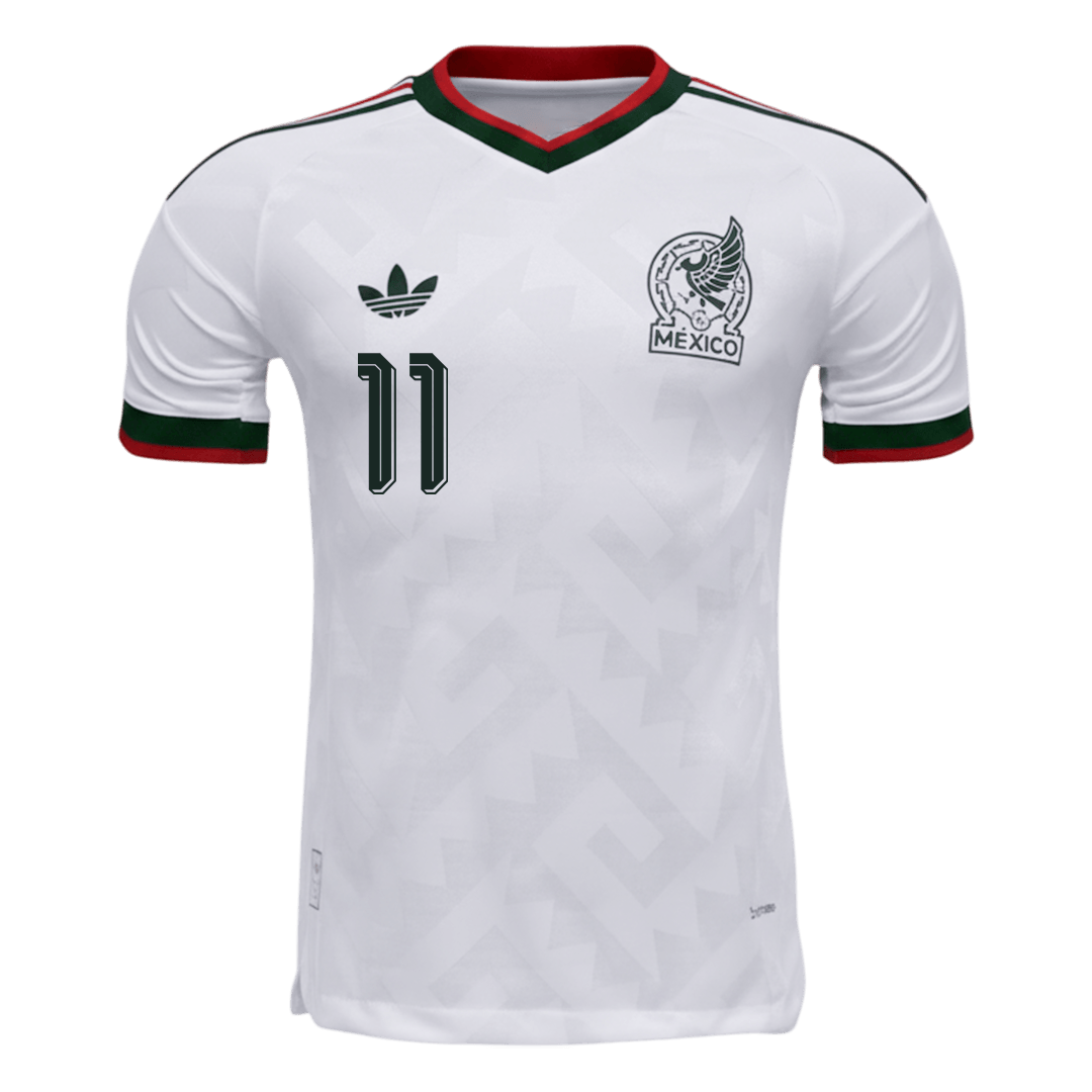 Versão do Jogador S.GIMENEZ #11 México Fora Copa do Mundo Futebol Camisas 2026 Branco
