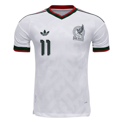 Versão do Jogador S.GIMENEZ #11 México Fora Copa do Mundo Futebol Camisas 2026 Branco