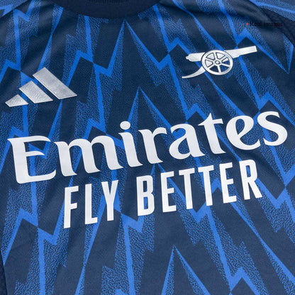 Jogador SAKA #7 Arsenal Fora Futebol Camisas 2025/26 Azul