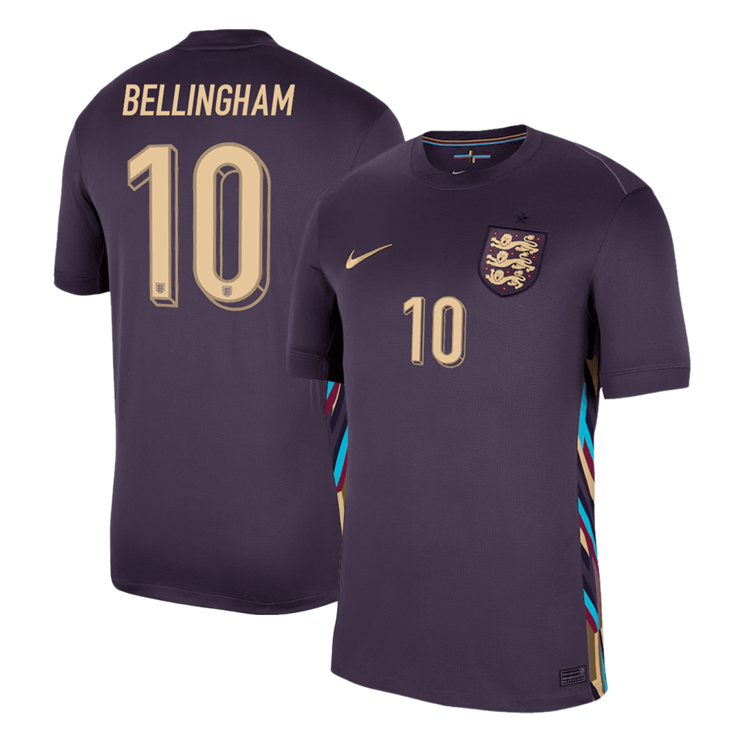 Camisola personalizada BELLINGHAM #10 England Soccer Jersey Away 2025/26