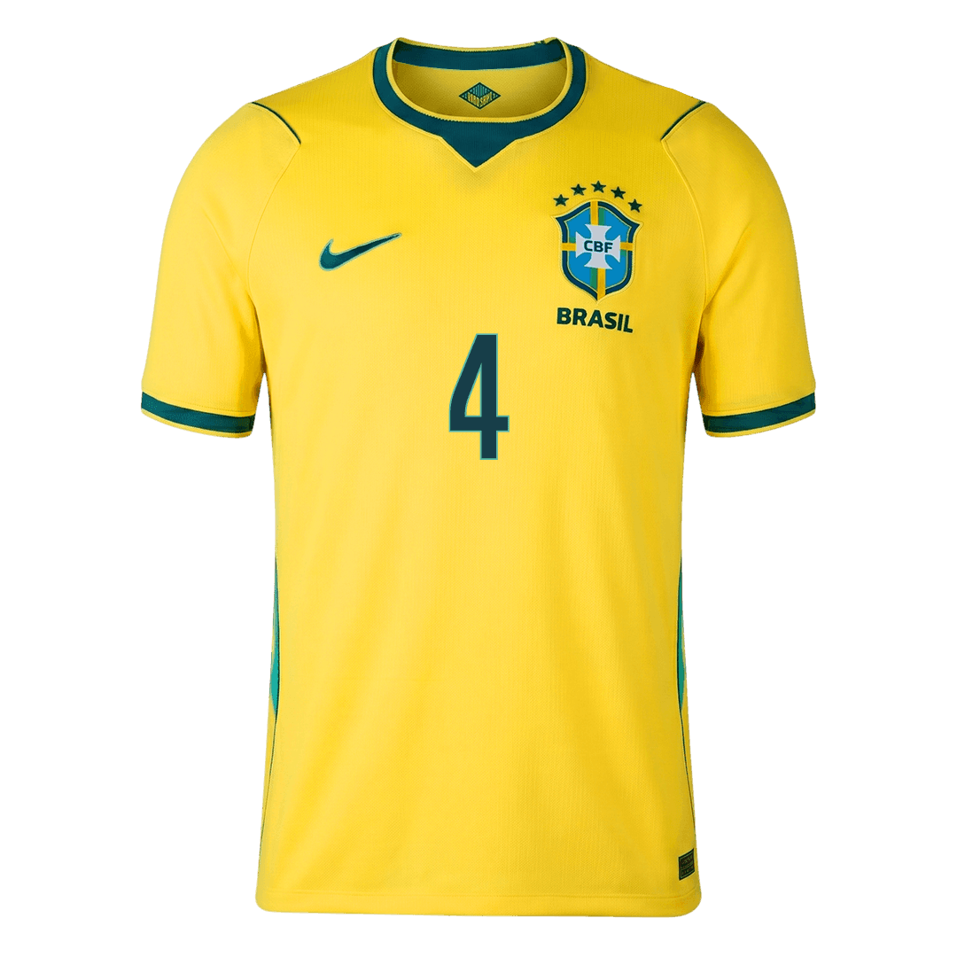 MARQUINHOS #4 Brasil Casa Copa do Mundo Camisa 2026 Amarelo
