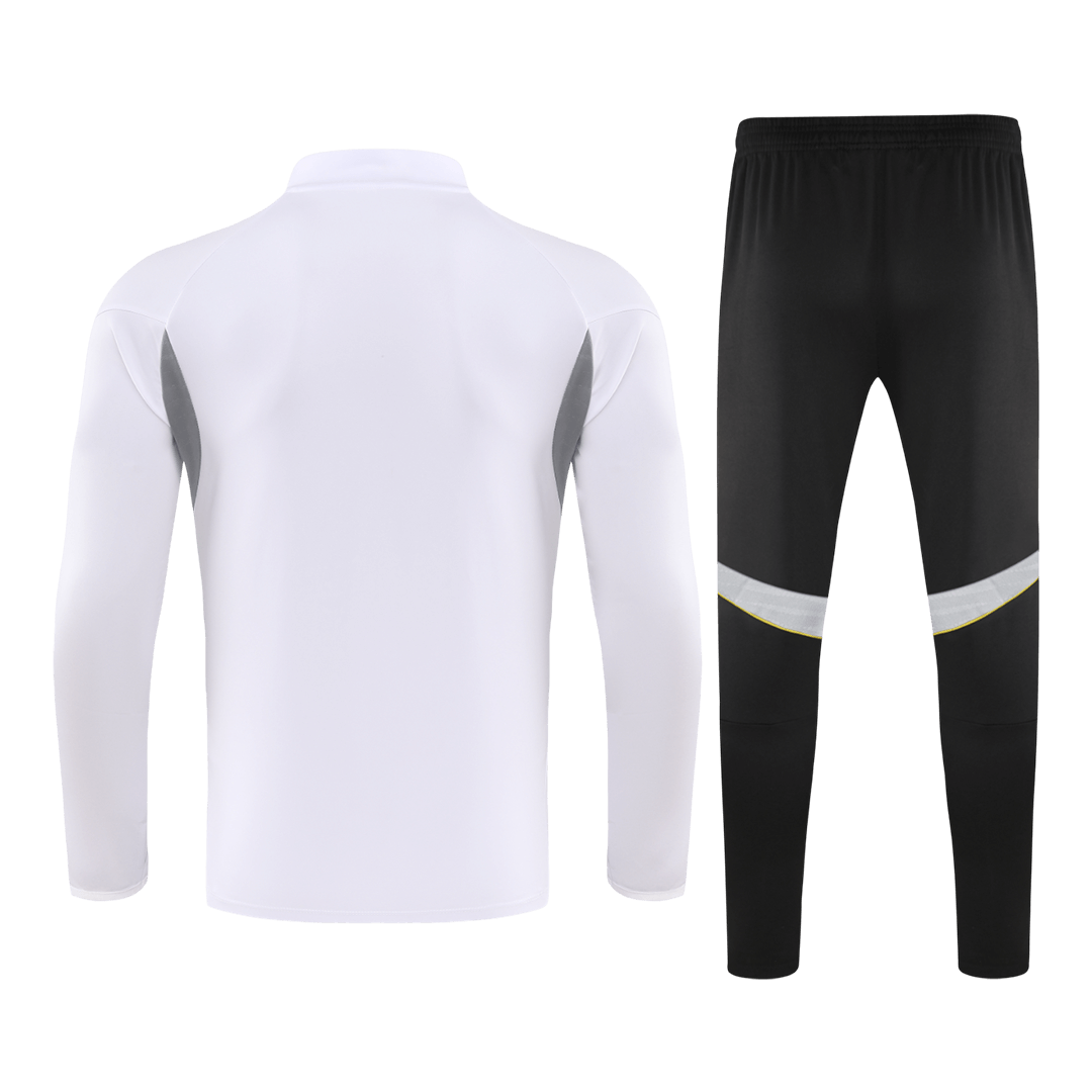 Real Madrid Zíper Moletom Conjunto (Top+Calças) 2025/26 Branco