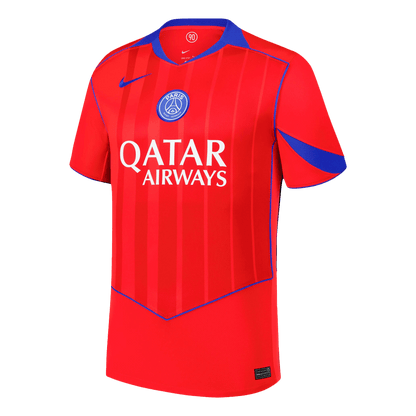 JOÃO NEVES #87 PSG Fora Terceira Camisa 2025/26 Vermelho