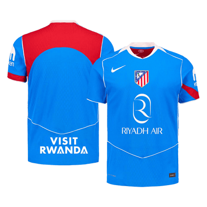 Jogador Atletico Madrid Terceira Futebol Camisas 2025/26 Azul camisola de futebol