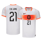 F.DE JONG #21 Países Baixos Fora Copa do Mundo Camisa 2026 Branco