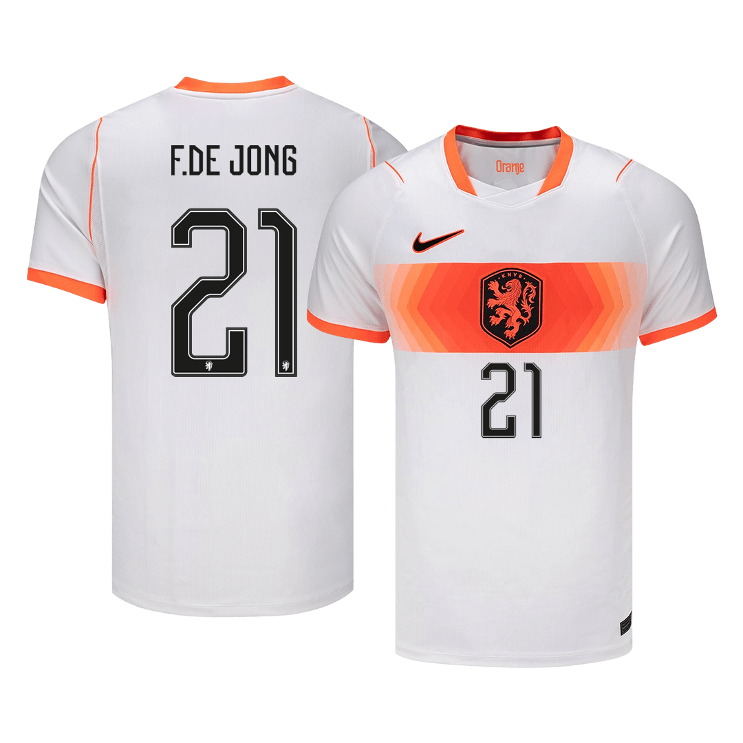 F.DE JONG #21 Países Baixos Fora Copa do Mundo Camisa 2026 Branco
