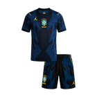 Brasil Infantil  Fora Copa do Mundo Futebol Camisa Conjunto (Camisa+Shorts) 2026