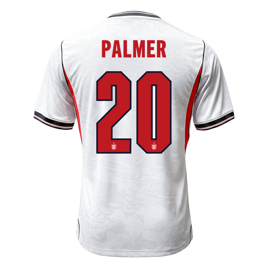 Versão do Jogador PALMER #20 Inglaterra Casa Copa do Mundo Futebol Camisas 2026 Branco