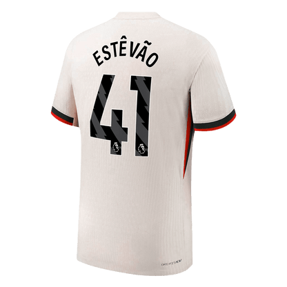 Jogador ESTÊVÃO #41 Chelsea Fora Futebol Camisas 2025/26 Branco