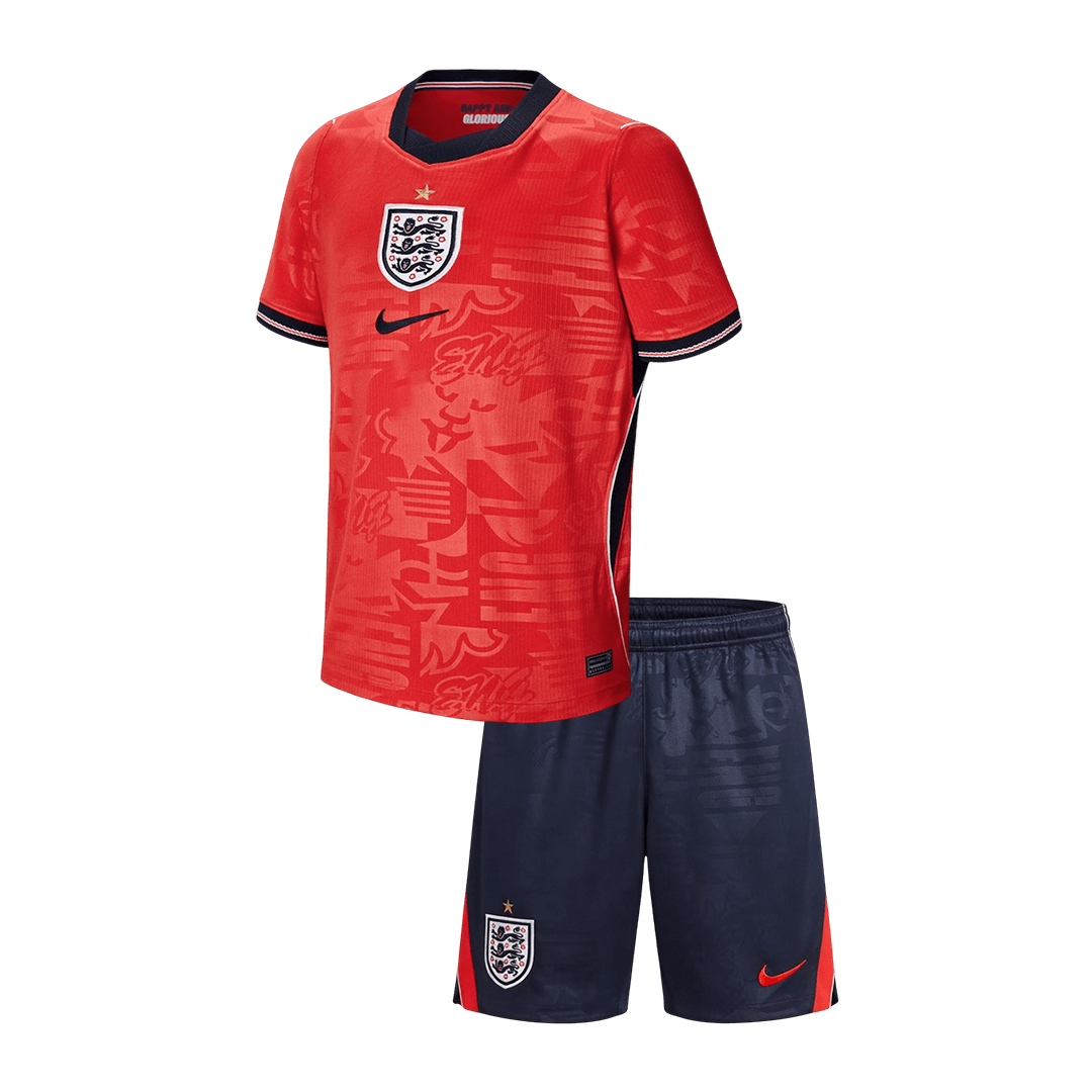 England Infantil Fora Copa do Mundo Futebol Camisa Conjunto (Camisa+Shorts) 2026 Branco - camisola de futebol para