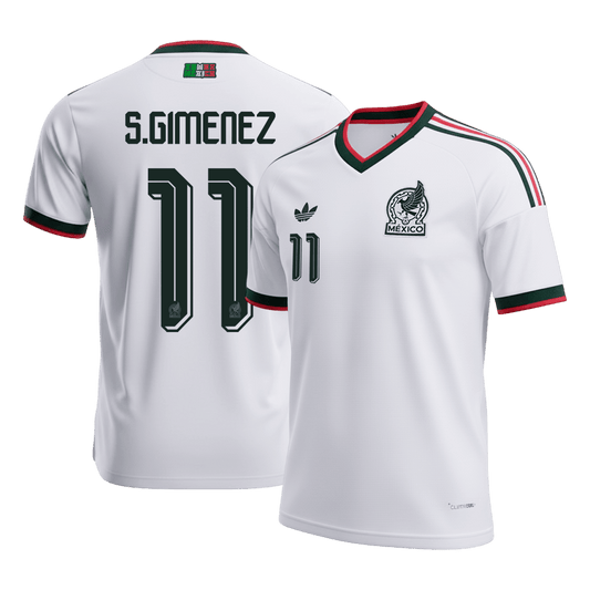 S.GIMENEZ #11 México Fora Copa do Mundo Camisa 2026 Branco