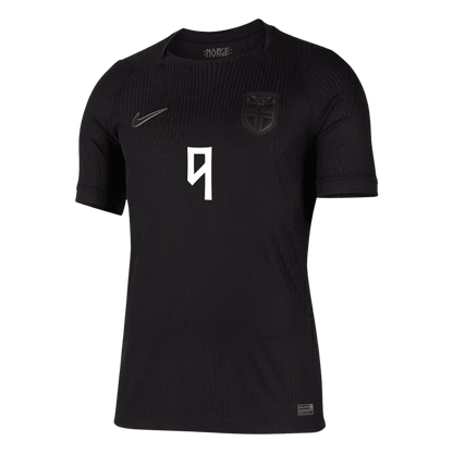Versão do Jogador BRAUT HAALAND #9 Noruega Fora Copa do Mundo Futebol Camisas 2026 Preto