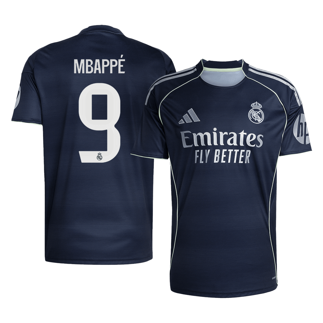 MBAPPÉ #9 Real Madrid Fora Camisa 2025/26- Marinha camisola de futebol