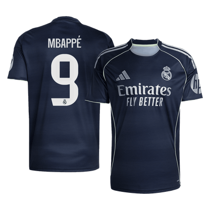 MBAPPÉ #9 Real Madrid Fora Camisa 2025/26- Marinha camisola de futebol