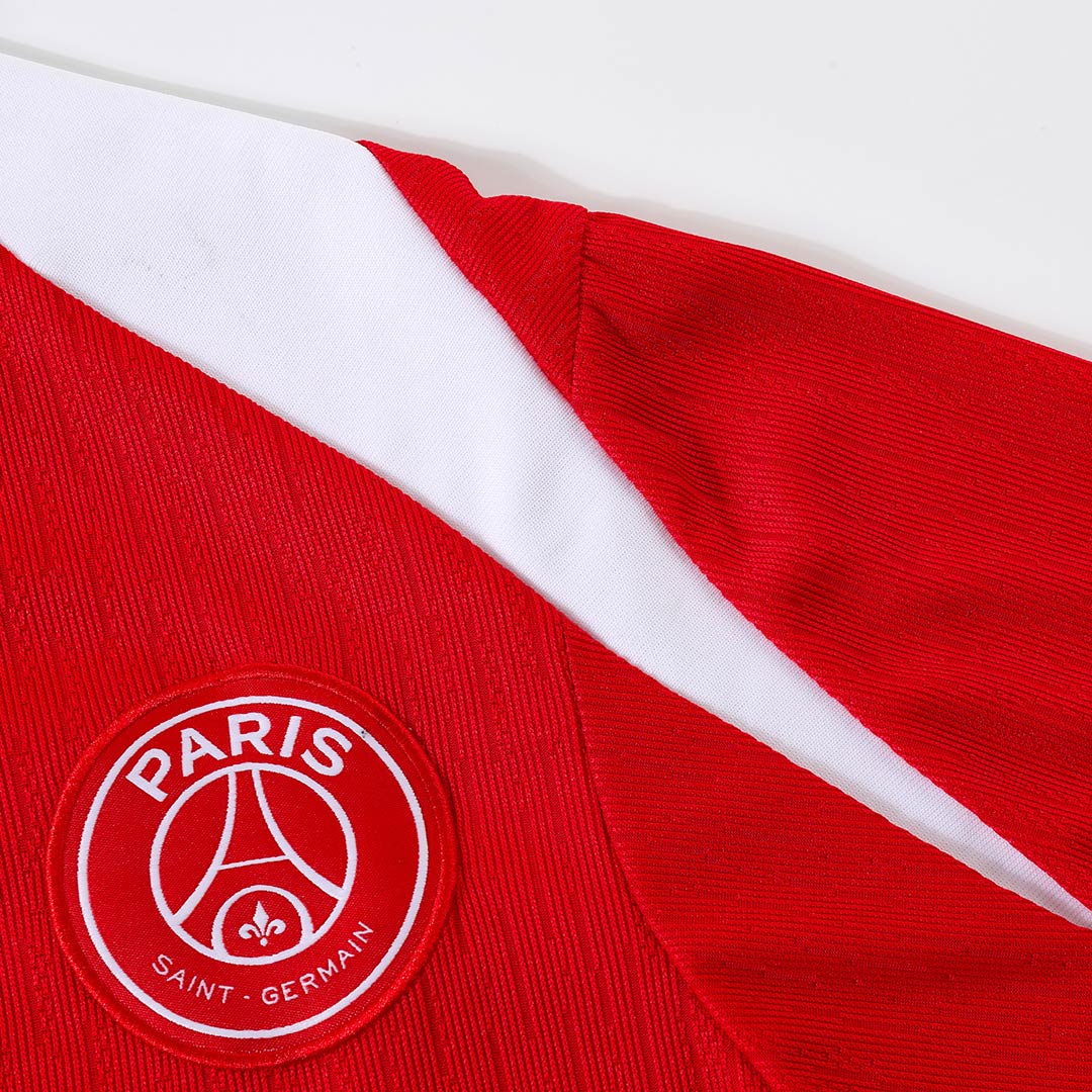 PSG Infantil Zíper Moletom Conjunto (Top+Pants) 2025/26 Vermelho