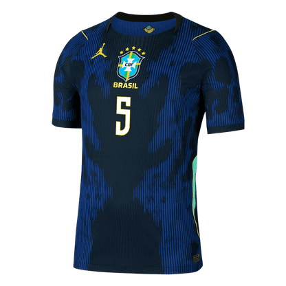 Versão do Jogador CASEMIRO #5 Brasil Fora Copa do Mundo Futebol Camisas 2026 Marinha
