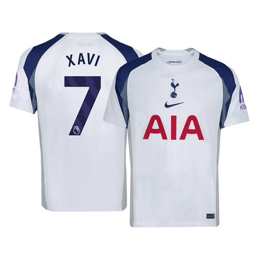 XAVI #7 Tottenham Hotspur Casa Camisa 2025/26- Branco camisola de futebol
