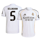 Jogador BELLINGHAM #5 Real Madrid Casa Futebol Camisas 2025/26 Branco