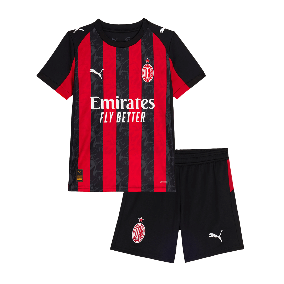 AC Milan 
Casa 
Camisas Infantis 
Conjunto 2025/26 camisola de futebol