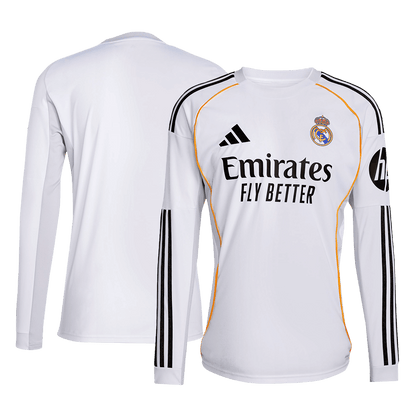 Real Madrid Camisola Casa Manga Comprida 2025/26 Branco