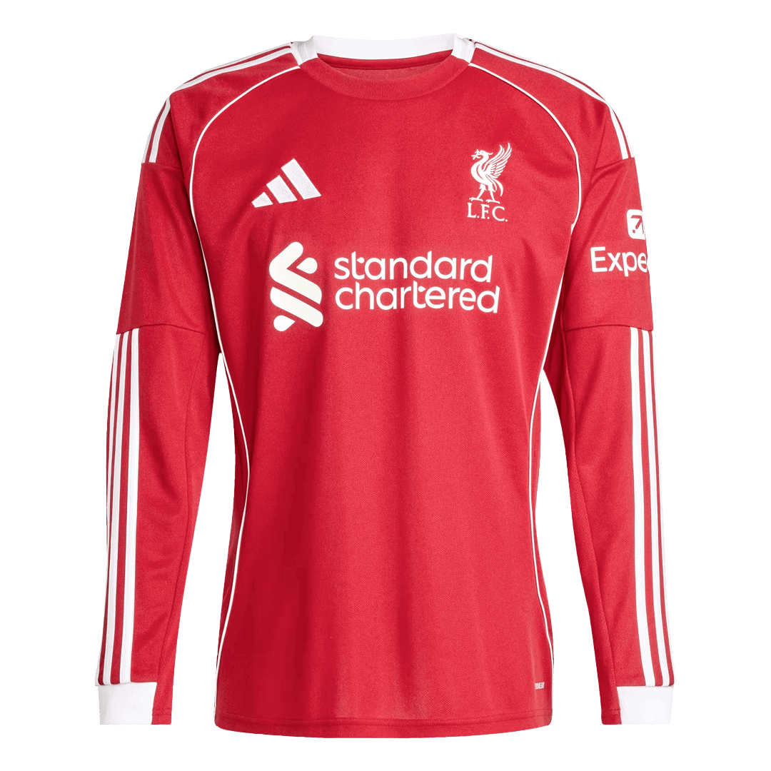 Liverpool Casa Manga comprida Camisa 2025/26 Vermelho camisola de futebol
