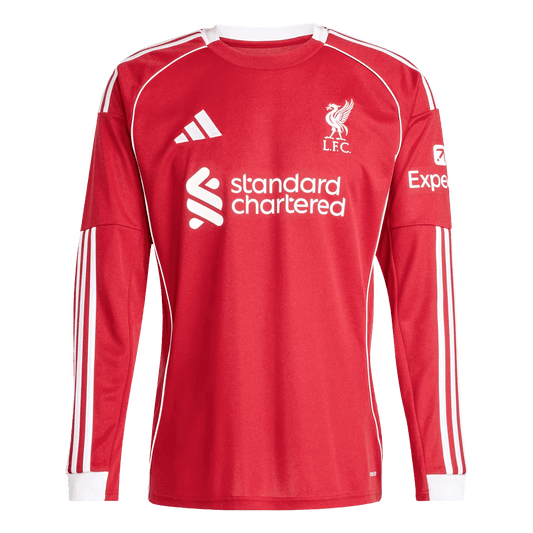 Liverpool Casa Manga comprida Camisa 2025/26 Vermelho camisola de futebol