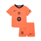 Barcelona Infantil Fora Terceira Futebol Camisa 2025/26 Laranja