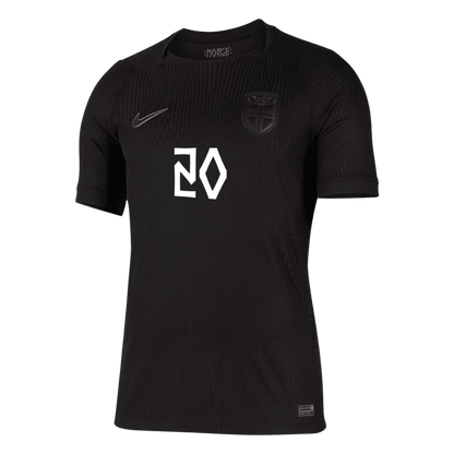 Versão do Jogador NUSA #20 Noruega Fora Copa do Mundo Futebol Camisas 2026 Preto