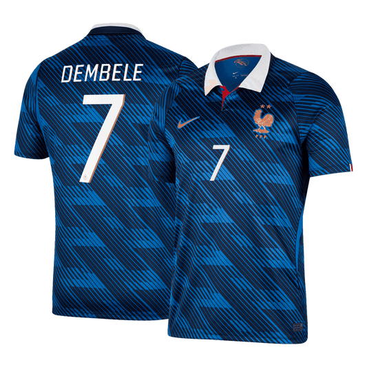 DEMBELE #7 France Casa Copa do Mundo Camisa 2026 Azul - camisola de futebol para adeptos em