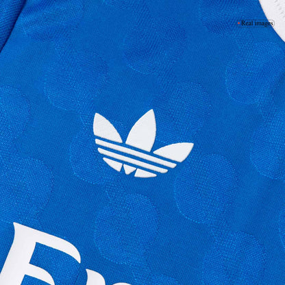 Jogador TCHOUAMENI #14 Real Madrid Fora Terceira Futebol Camisas 2025/26 Azul