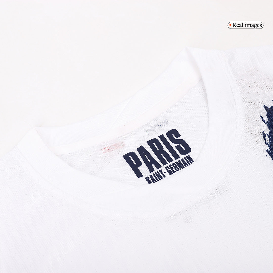 Jogador HAKIMI #2 PSG Fora Futebol Camisas 2025/26 Branco