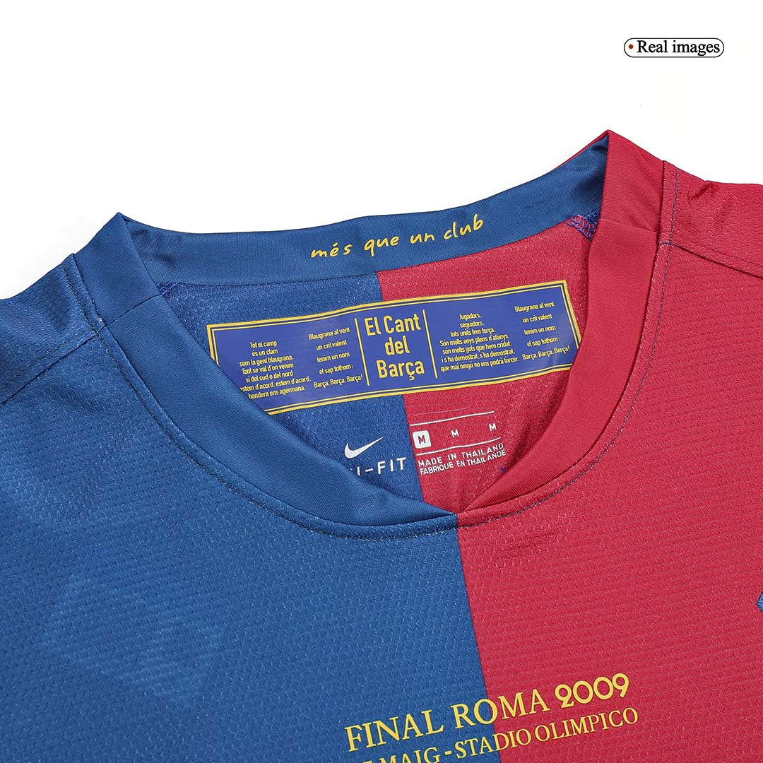 ETO'O #9 Barcelona Retro Casa Camisola de manga comprida 2008/09 - Final da UCL
