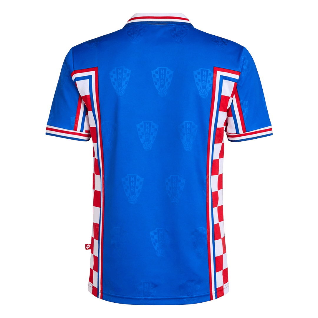 Retrô Croácia Fora Camisa 1998 Azul