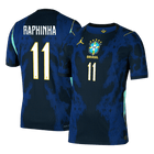 Versão do Jogador RAPHINHA #11 Brasil Fora Copa do Mundo Futebol Camisas 2026 Marinha