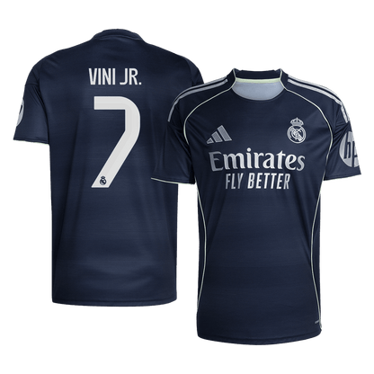 VINI JR. #7 Real Madrid Fora Camisa 2025/26- Marinha camisola de futebol