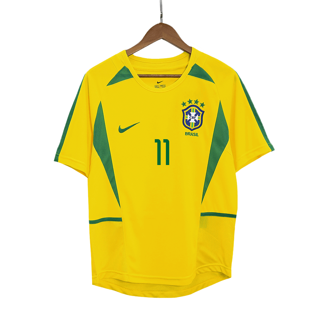 Camisola Retro RONALDINHO #11 Brasil Casa 2002/03