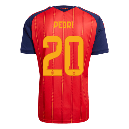 【Super Qualidade】PEDRI #20 Espanha
 Casa Futebol Camisa 2026 Vermelho