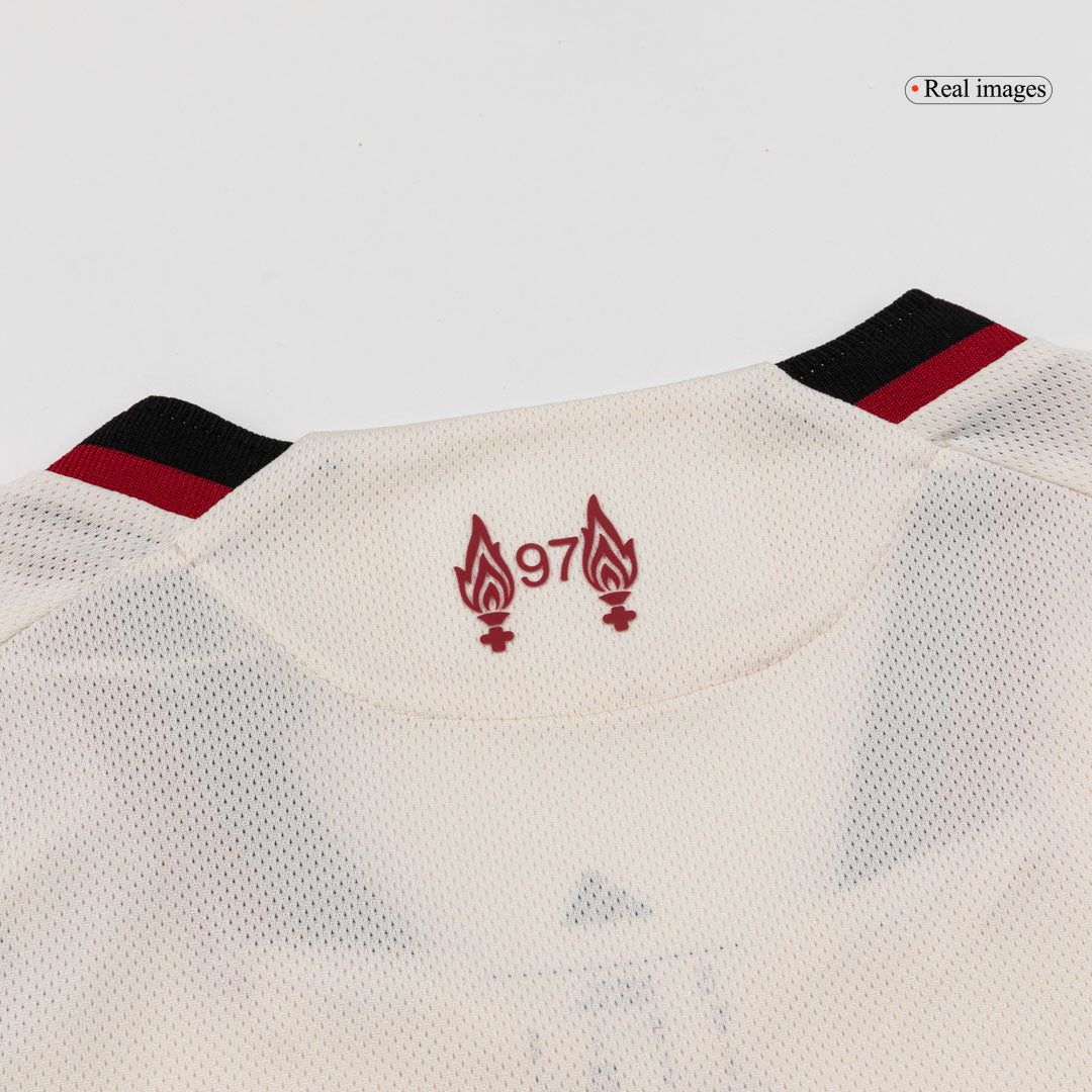 Jogador SZOBOSZLAI #8 Liverpool Fora Futebol Camisas 2025/26 Branco